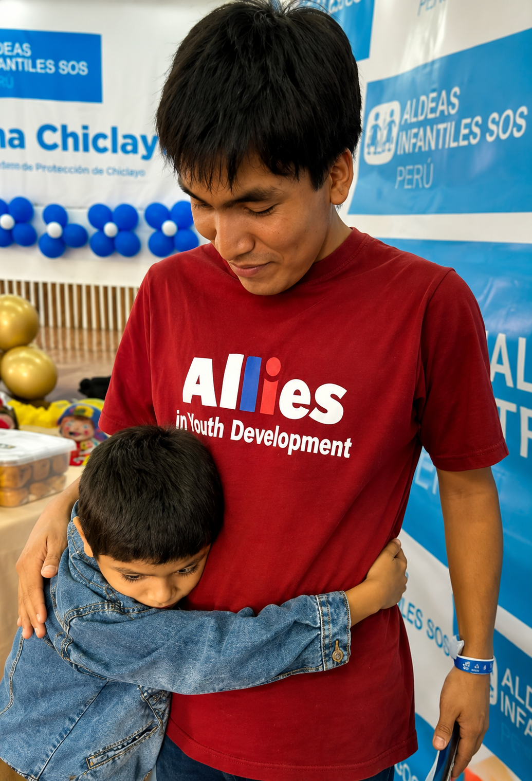 Allies volunteer visiting children