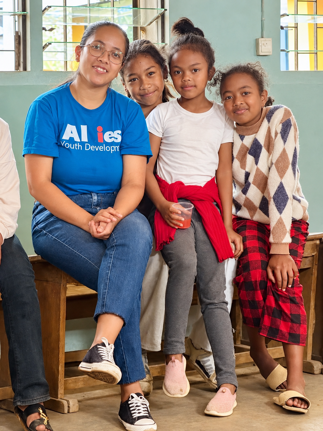 Allies mentor with young girls