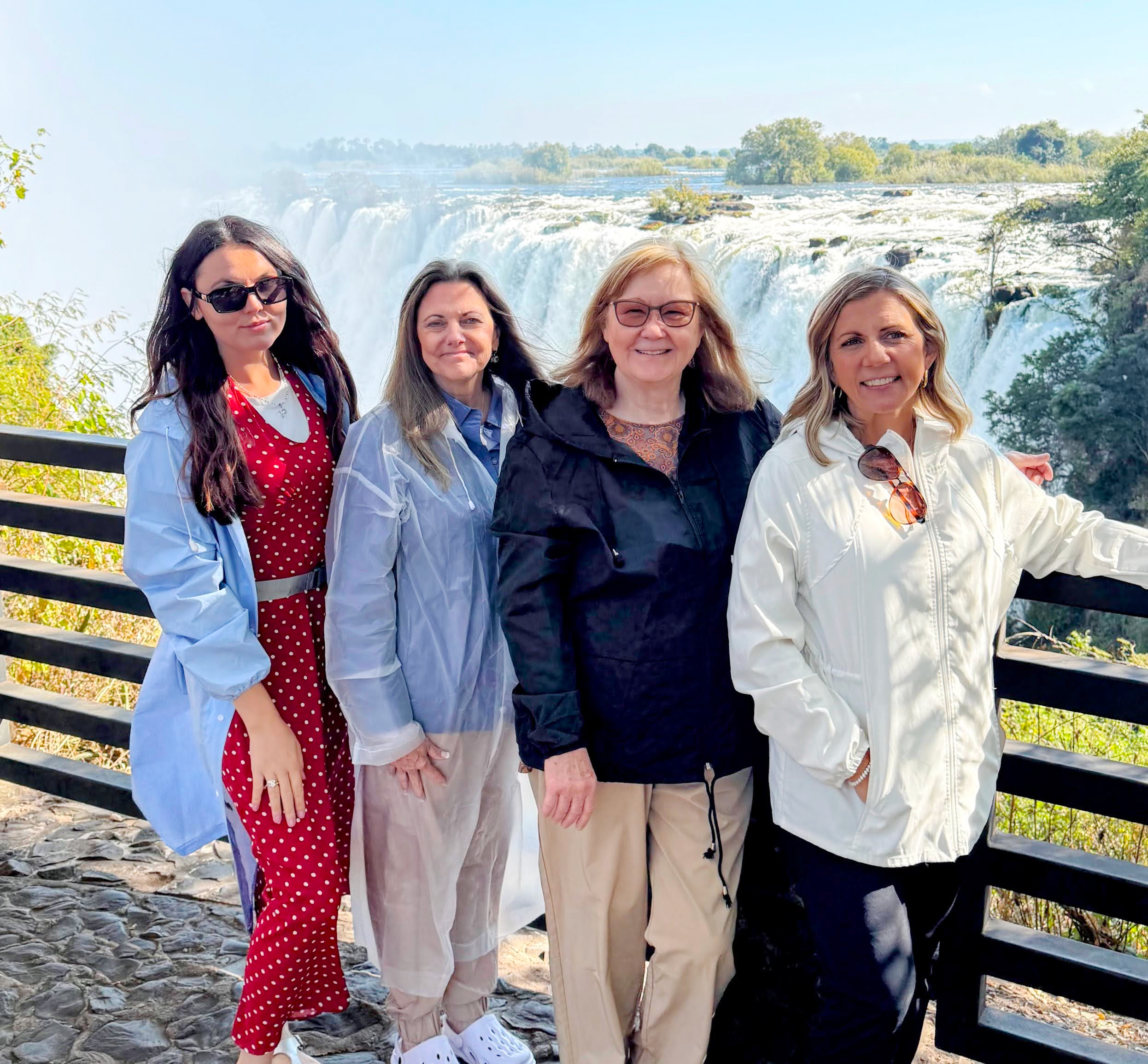 Allies Adventure Team members at Victoria Falls