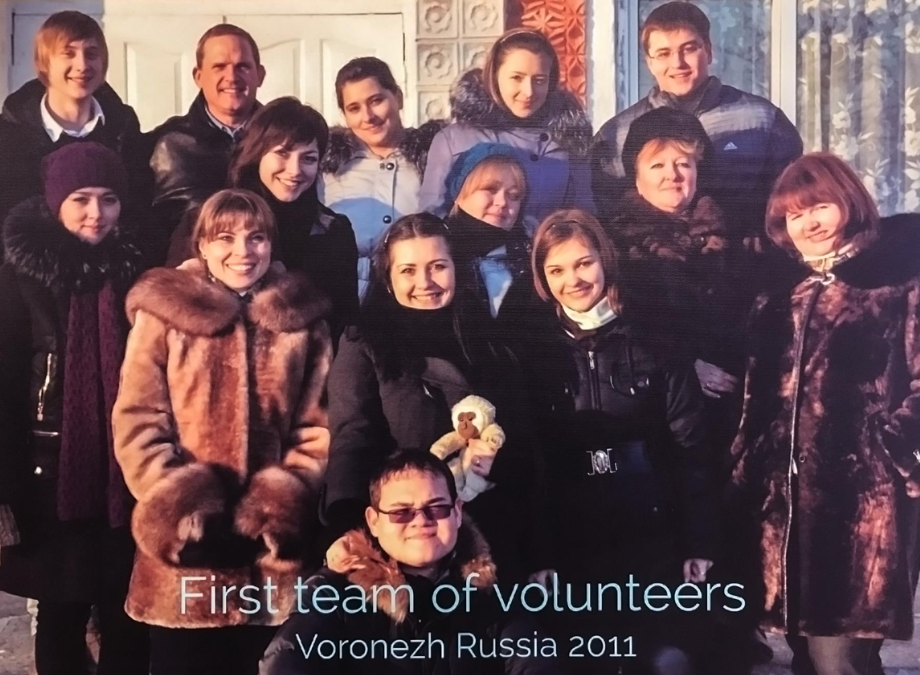 The first Allies team visiting an orphanage in Russia in 2011