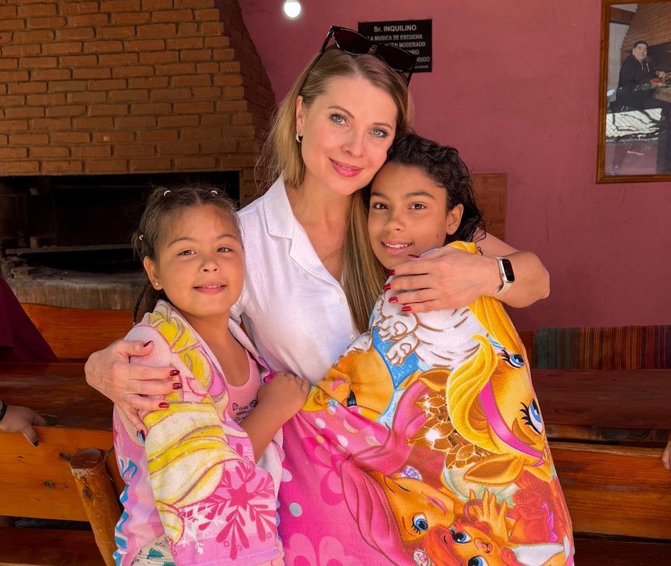 Dr. Baeva and the kids at the camp